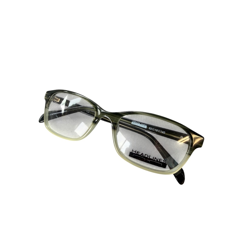 Headlines Eyeglass Frames Women 52-19-140 Green Grey HL-261 C2 Rectangular New